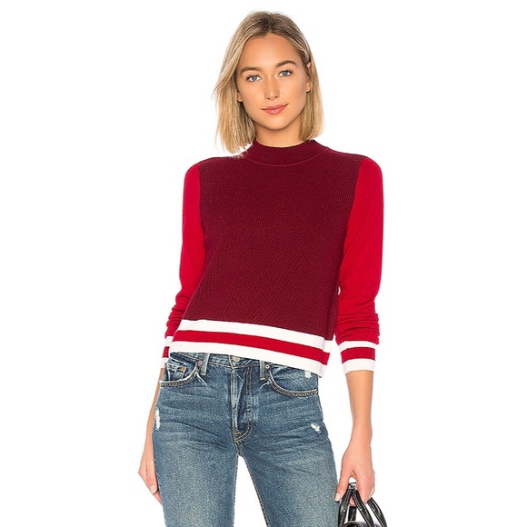 rag & bone Sweaters - Rag & Bone Dean Mock Neck Sweater in Red